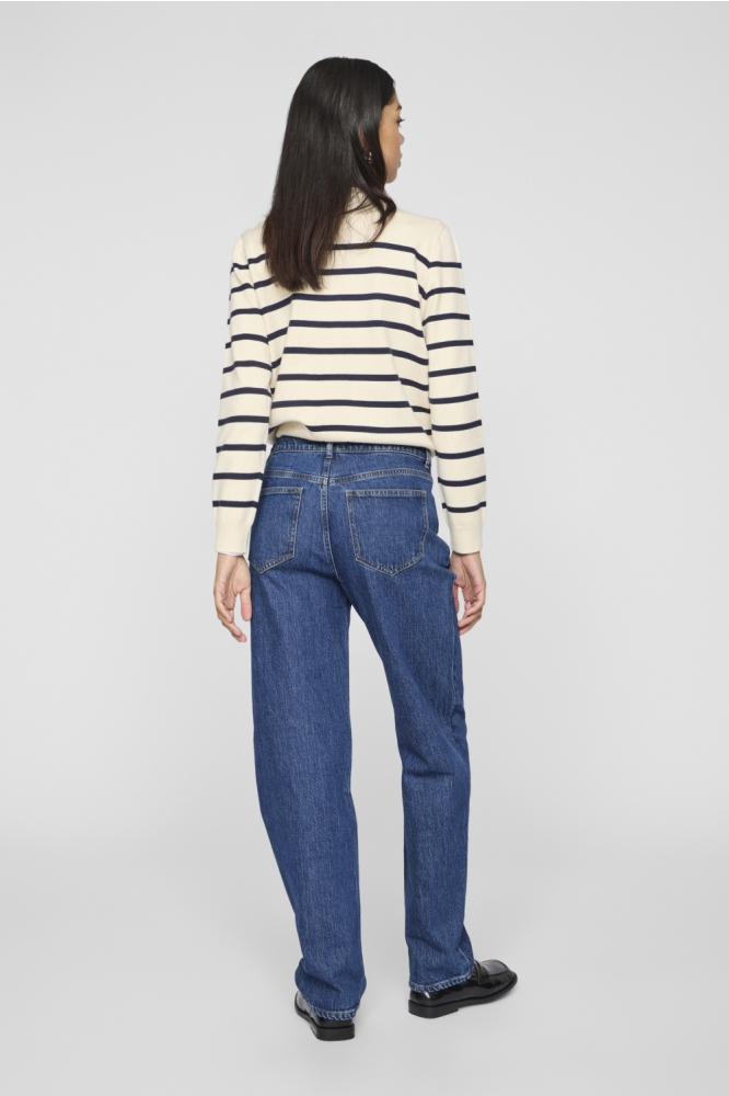 VIKELLY JAF HW STRAIGHT JEANS-NOOS 14084730 Medium Blue Denim/WASH MDB 244